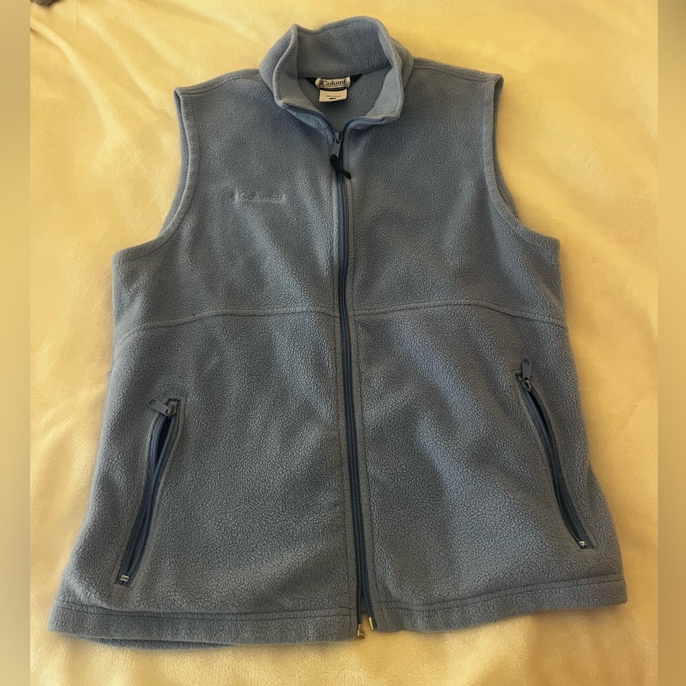 Columbia Light Blue Fleece Vest